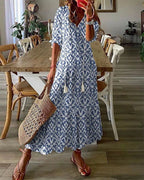 Pell Women's Maxi Dress – Bohemian Chic, Lightweight Cotton & Summery Ibiza Style