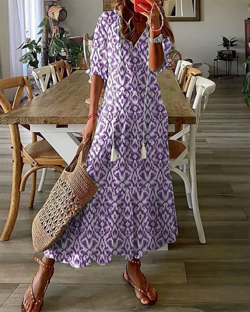 Pell Women's Maxi Dress – Bohemian Chic, Lightweight Cotton & Summery Ibiza Style