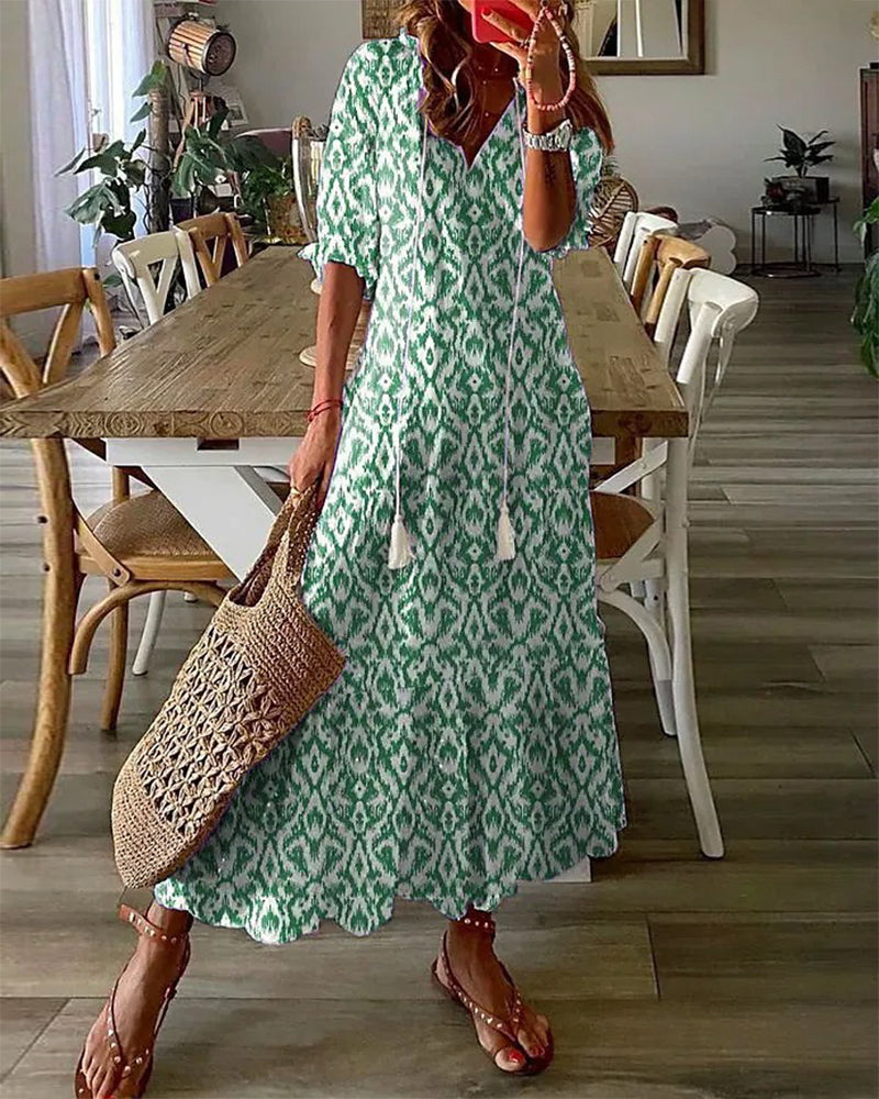 Pell Women's Maxi Dress – Bohemian Chic, Lightweight Cotton & Summery Ibiza Style