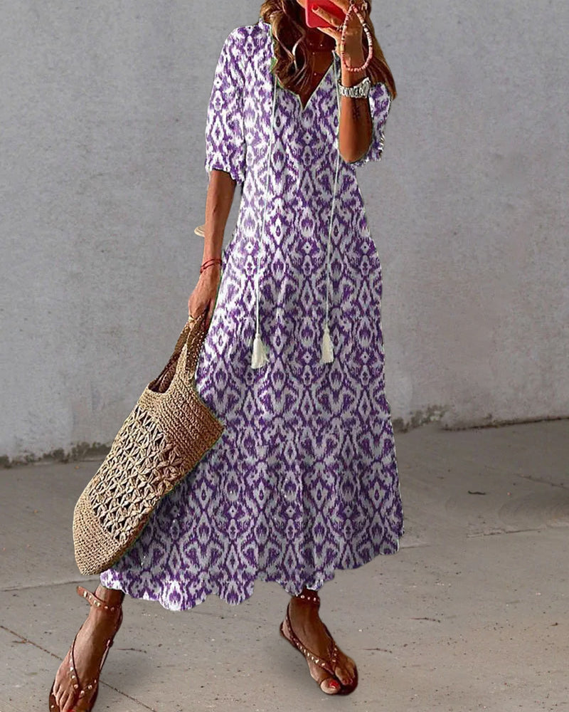 Pell Women's Maxi Dress – Bohemian Chic, Lightweight Cotton & Summery Ibiza Style