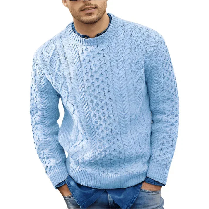 Ronan Men's Sweater – Insulating, Refined Cable-Knit Pullover for Cozy Winters