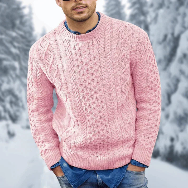 Ronan Men's Sweater – Insulating, Refined Cable-Knit Pullover for Cozy Winters
