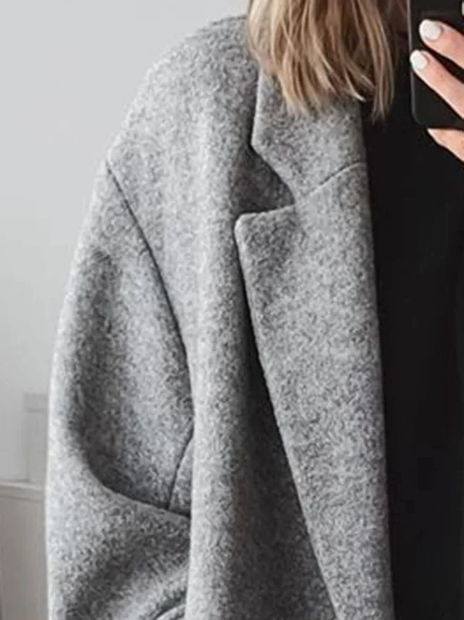 Quila Women's Coat – Long Wool-Blend, Oversized Cut, Refined & Modern