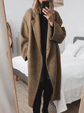Quila Women's Coat – Long Wool-Blend, Oversized Cut, Refined & Modern