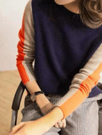 Freya Women's Striped Sweater – Fitted Cut, Graphic Style & Cozy Cotton
