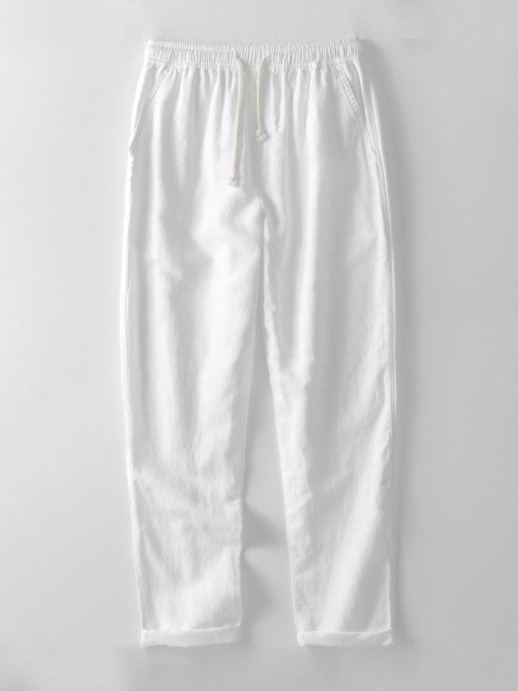Thorne Men's Summer Two-Piece Set – Breathable Linen-Feel Style with Short-Sleeve Design & Easy-Fit Trousers