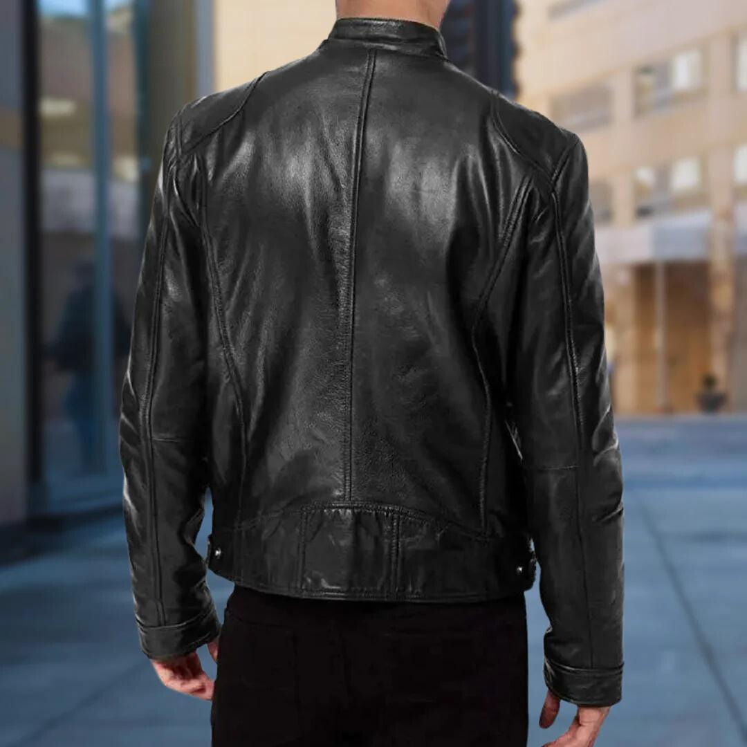 Lachlan Men's Leather Jacket – Sleek & Long-Lasting Bomber with a Modern, Cozy Style