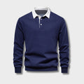 Alaric Men's Polo Sweater – Long-Sleeve Breathable Knit with a Classic Collar & Timeless Style