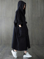 Bastien Women's Trench Coat – Long With Hood Coat with an Sophisticated Fit for Rainy Days