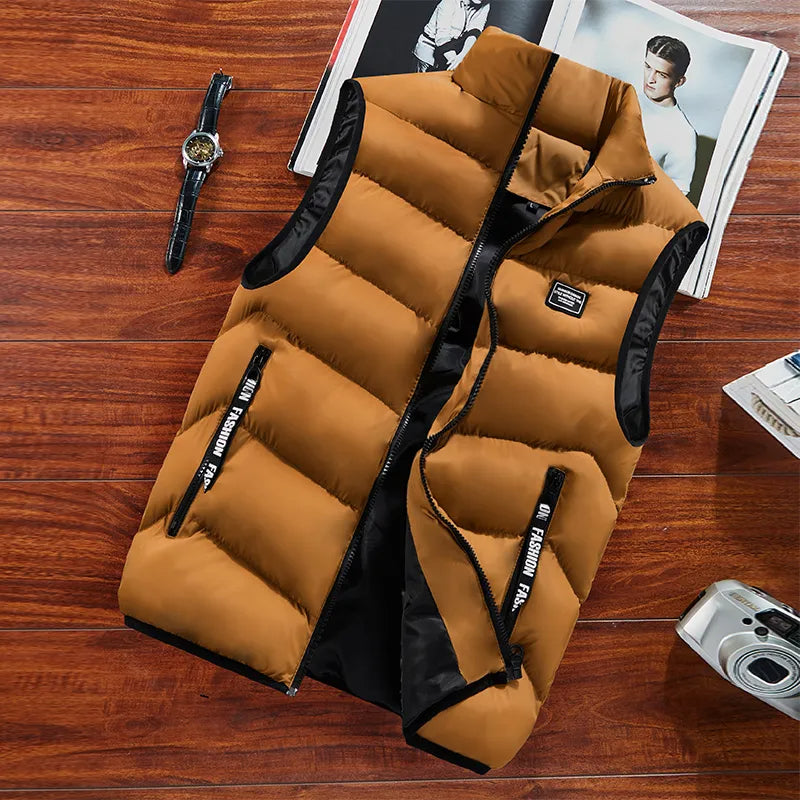 Giada Men's Quilted Vest – Sleeveless Design, Thermal Warmth & Zip-Up Closure