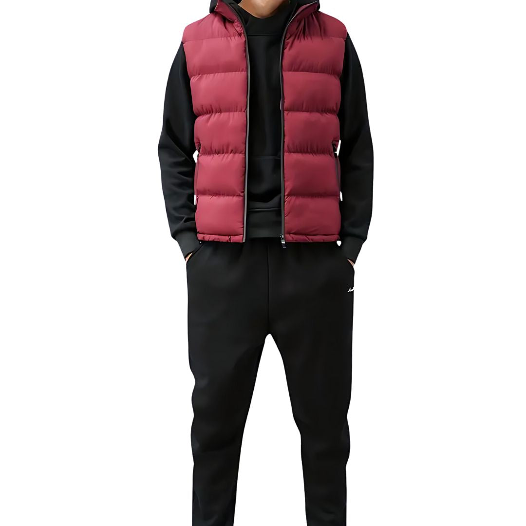 Percival Men's Vest – Lightweight, Waterproof Sleeveless Puffer with High Zip Collar