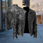 Lachlan Men's Leather Jacket – Sleek & Long-Lasting Bomber with a Modern, Cozy Style