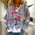 Gwyn Bohemian Cardigan – Multicolor Cardigan with Floral Embroidery and a Loose, Comfortable Fit