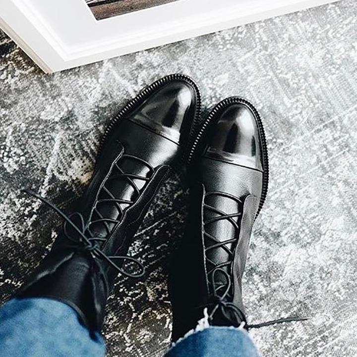 Quinn Women's Boots – Refined Heeled Lace-Up Boots in Premium Leather