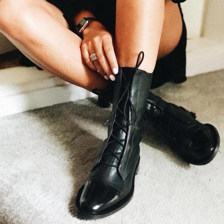 Quinn Women's Boots – Refined Heeled Lace-Up Boots in Premium Leather