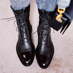 Quinn Women's Boots – Refined Heeled Lace-Up Boots in Premium Leather