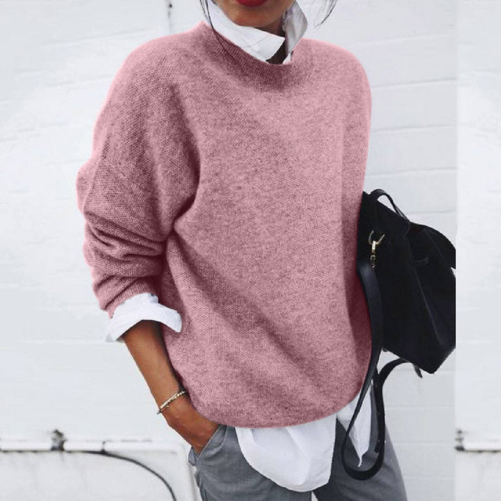 Mireille Cashmere Sweater for Women – A Luxurious Knit with Classic Crewneck & Flattering Fit