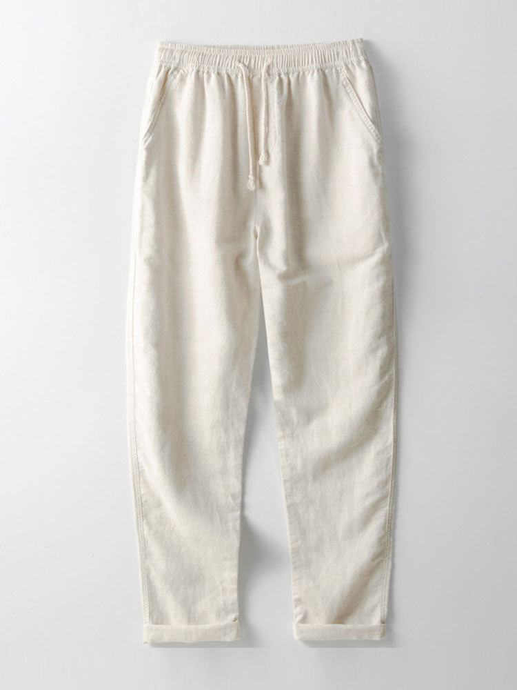 Thorne Men's Summer Two-Piece Set – Breathable Linen-Feel Style with Short-Sleeve Design & Easy-Fit Trousers