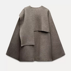 Persia Women's Poncho – Asymmetric Wool Design, Chic and Perfect for Winter Warmth