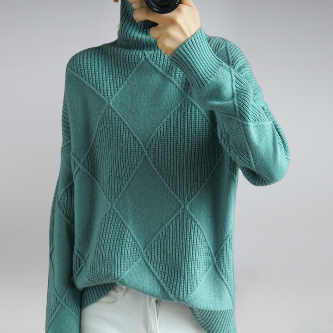 Maddox Women's Sweater – Refined Cashmere Turtleneck, Gentle & Cozy for Winter Comfort