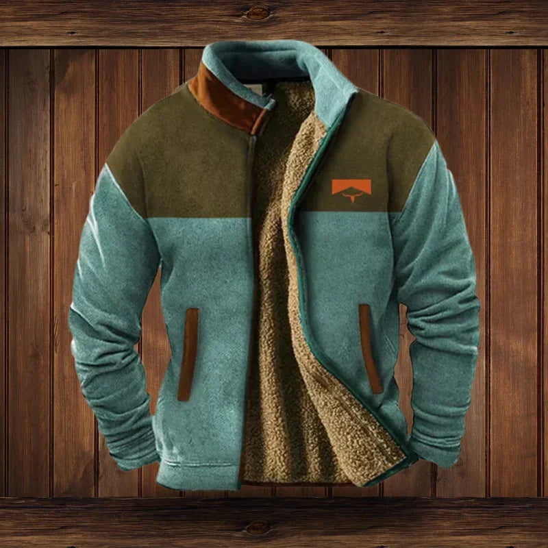 Halcyon Cozy Western-Style Jacket – Fleece Lining & Tribal-Inspired Patterns for Cozy Winter Warmth