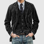 Xavier Men's Corduroy Blazer – Refined, Cozy & Versatile with a Modern Vest