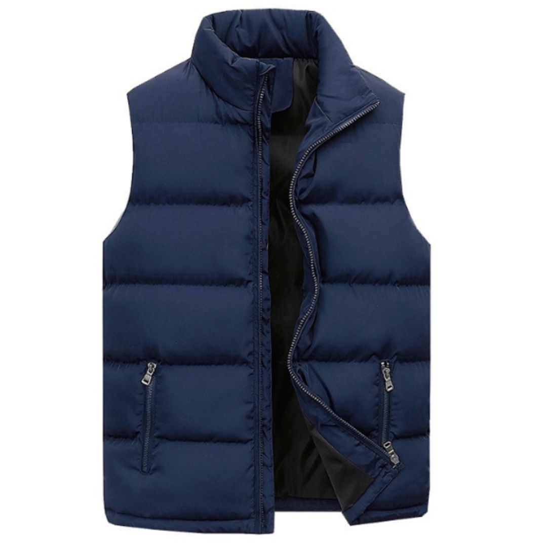 Percival Men's Vest – Lightweight, Waterproof Sleeveless Puffer with High Zip Collar