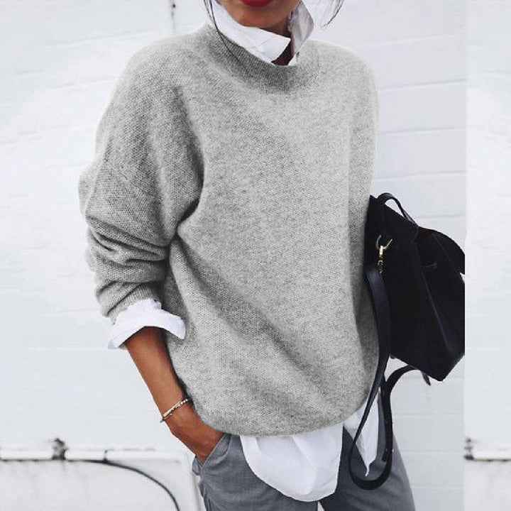 Mireille Cashmere Sweater for Women – A Luxurious Knit with Classic Crewneck & Flattering Fit