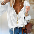 Ambrose Women's Blouse – Sophisticated Lace Blouse with Bow & Sheer Details