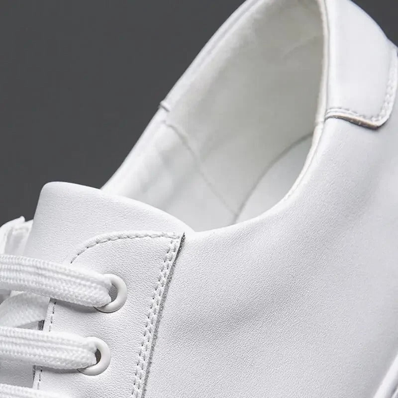 Sable Men's Leather Sneakers – Sleek Genuine Leather Sneakers with a Cushioned Sole and Timeless Design