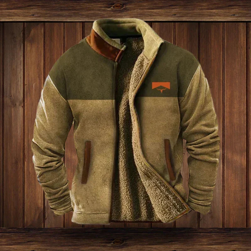Halcyon Cozy Western-Style Jacket – Fleece Lining & Tribal-Inspired Patterns for Cozy Winter Warmth