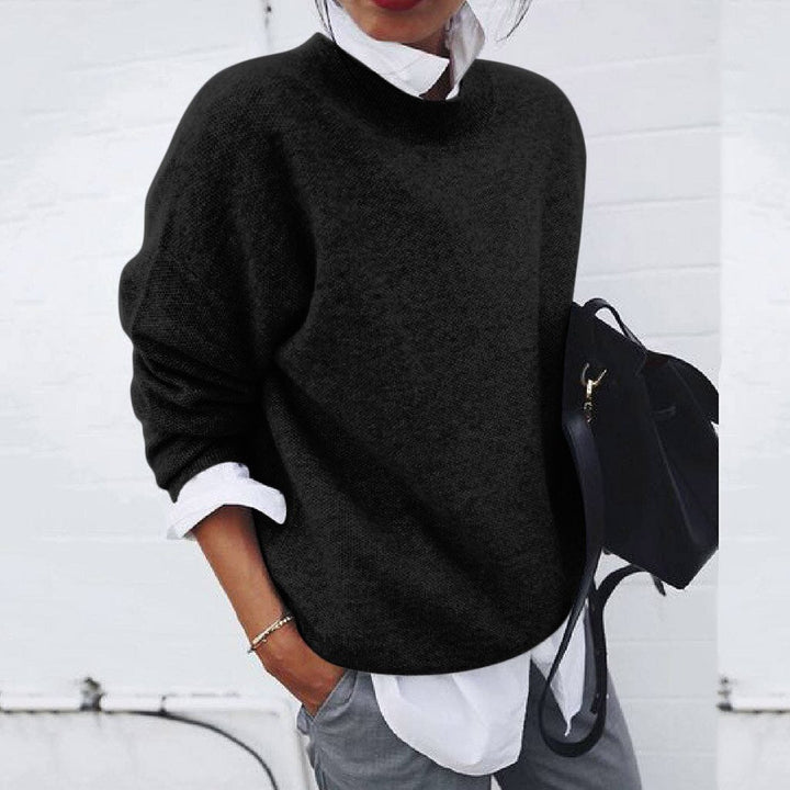Mireille Cashmere Sweater for Women – A Luxurious Knit with Classic Crewneck & Flattering Fit