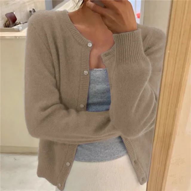 Finnian Women's Cardigan – Plush Knit Sweater with a Easy Fit & Effortless Timeless Elegance