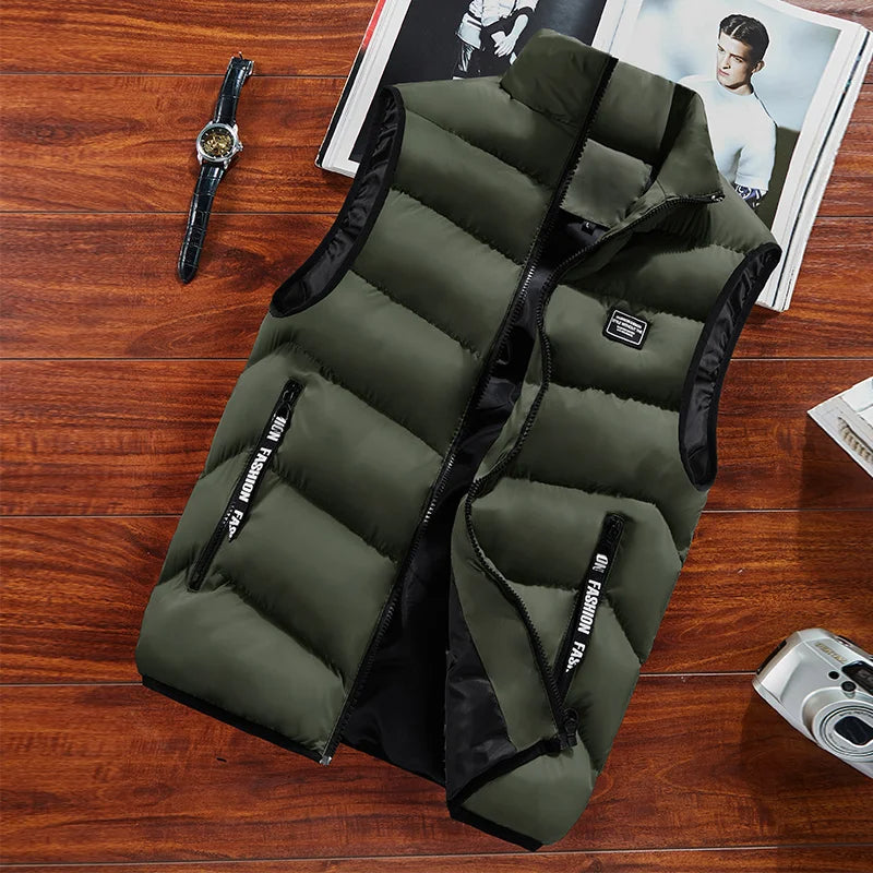 Giada Men's Quilted Vest – Sleeveless Design, Thermal Warmth & Zip-Up Closure