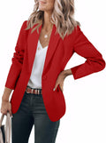 Maren Women's Slim-Fit Blazer – Notched Lapel, One-Button Front & Flap Handy Pockets