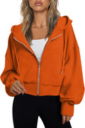 Briar Women's Cropped Zip-Up Hoodie – Dropped-Shoulder Design, Drawstring Hood & Handy Pockets