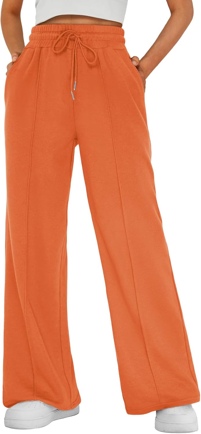 Malachi Women's Wide-Leg Sweatpants – High-Rise Waist, Drawstring & Side Slip Pockets