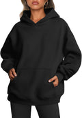 Aveline Women's Oversized Fleece Hoodie – Dropped-Shoulder Design, Front Pouch Pocket & Pullover
