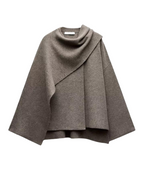 Persia Women's Poncho – Asymmetric Wool Design, Chic and Perfect for Winter Warmth