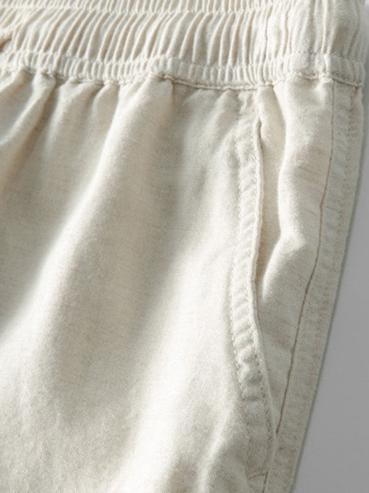 Thorne Men's Summer Two-Piece Set – Breathable Linen-Feel Style with Short-Sleeve Design & Easy-Fit Trousers
