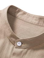 Thorne Men's Summer Two-Piece Set – Breathable Linen-Feel Style with Short-Sleeve Design & Easy-Fit Trousers