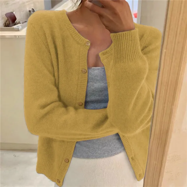 Finnian Women's Cardigan – Plush Knit Sweater with a Easy Fit & Effortless Timeless Elegance