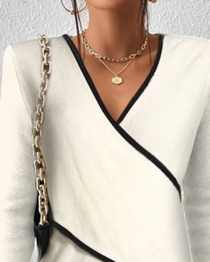 Zephyrine Women's Sweater – Luxe V-Neckline Sweater with Cozy Fit & Sophisticated, Timeless Design