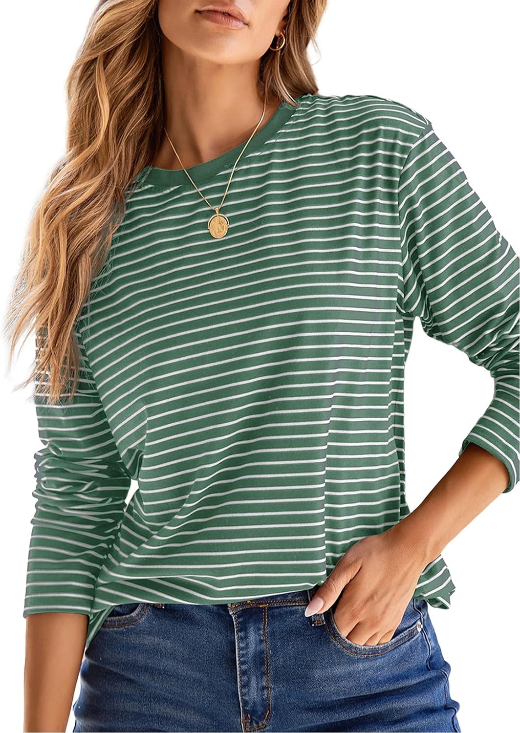 Sabine Women's Knit Top – Crewneck, Comfortable Fit & Gentle Stretchy Material