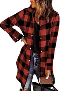 Griselda Women's Plaid Shacket – Button-Up Front, Boyfriend Fit & Handy Pockets