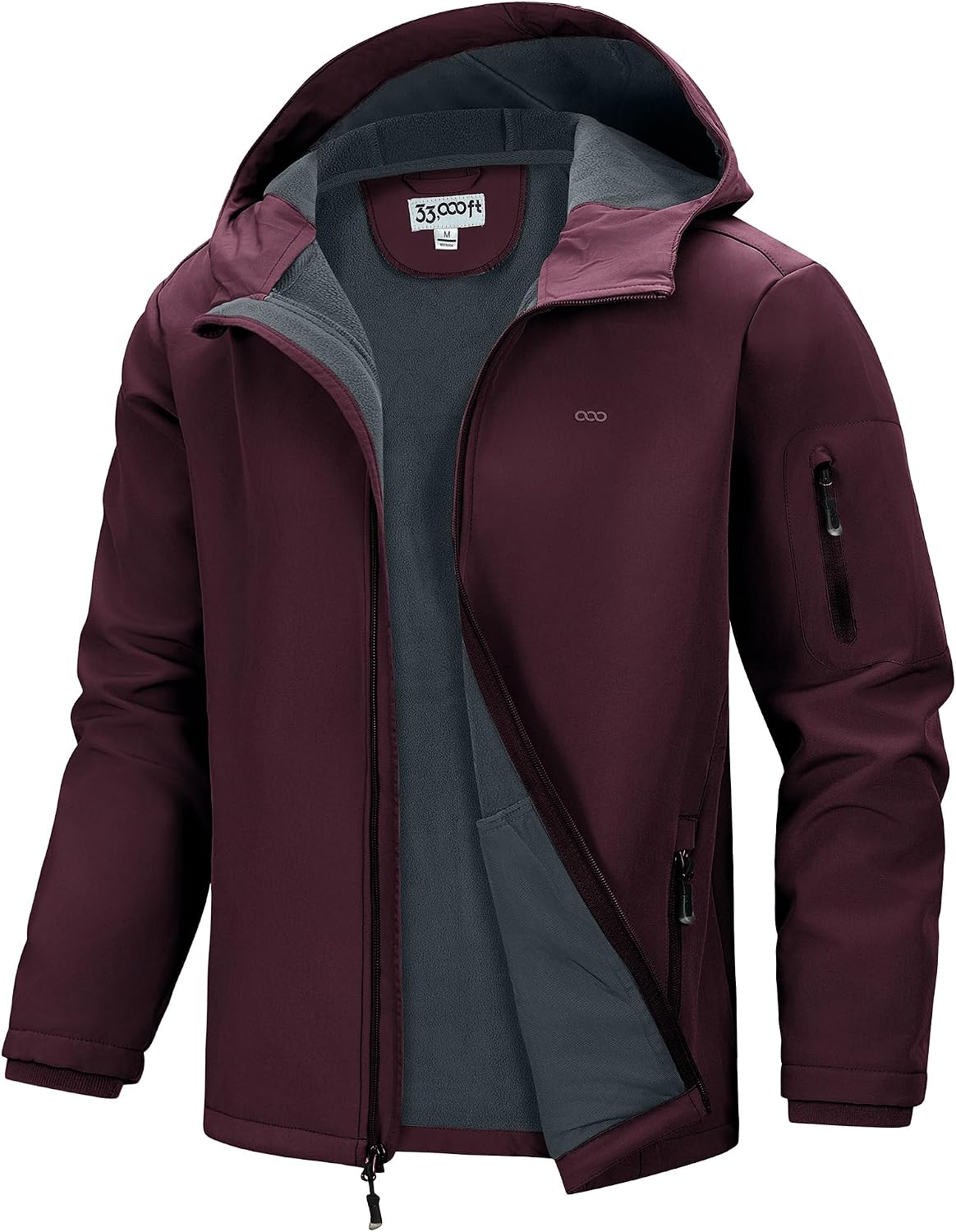 Nash Men's Softshell Jacket – With Hood, Fleece-Lined Interior, Waterproof & 5 Utility Handy Pockets
