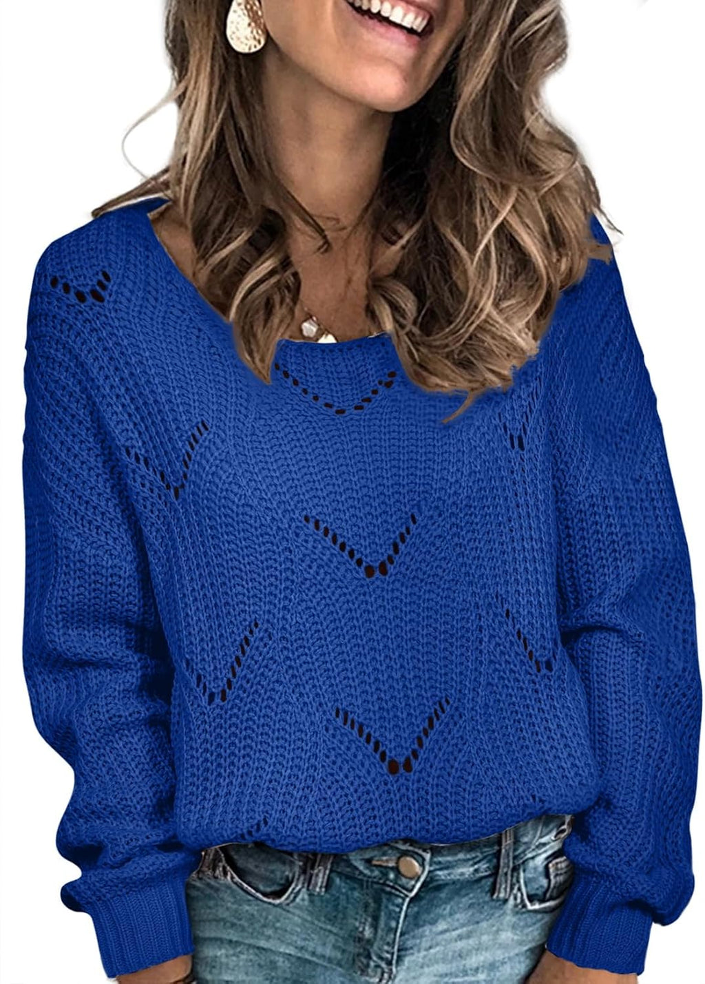 Oakley Women's Hollow Knit Sweater – Convertible Neckline, Full-Length Sleeves & Relaxed Silhouette