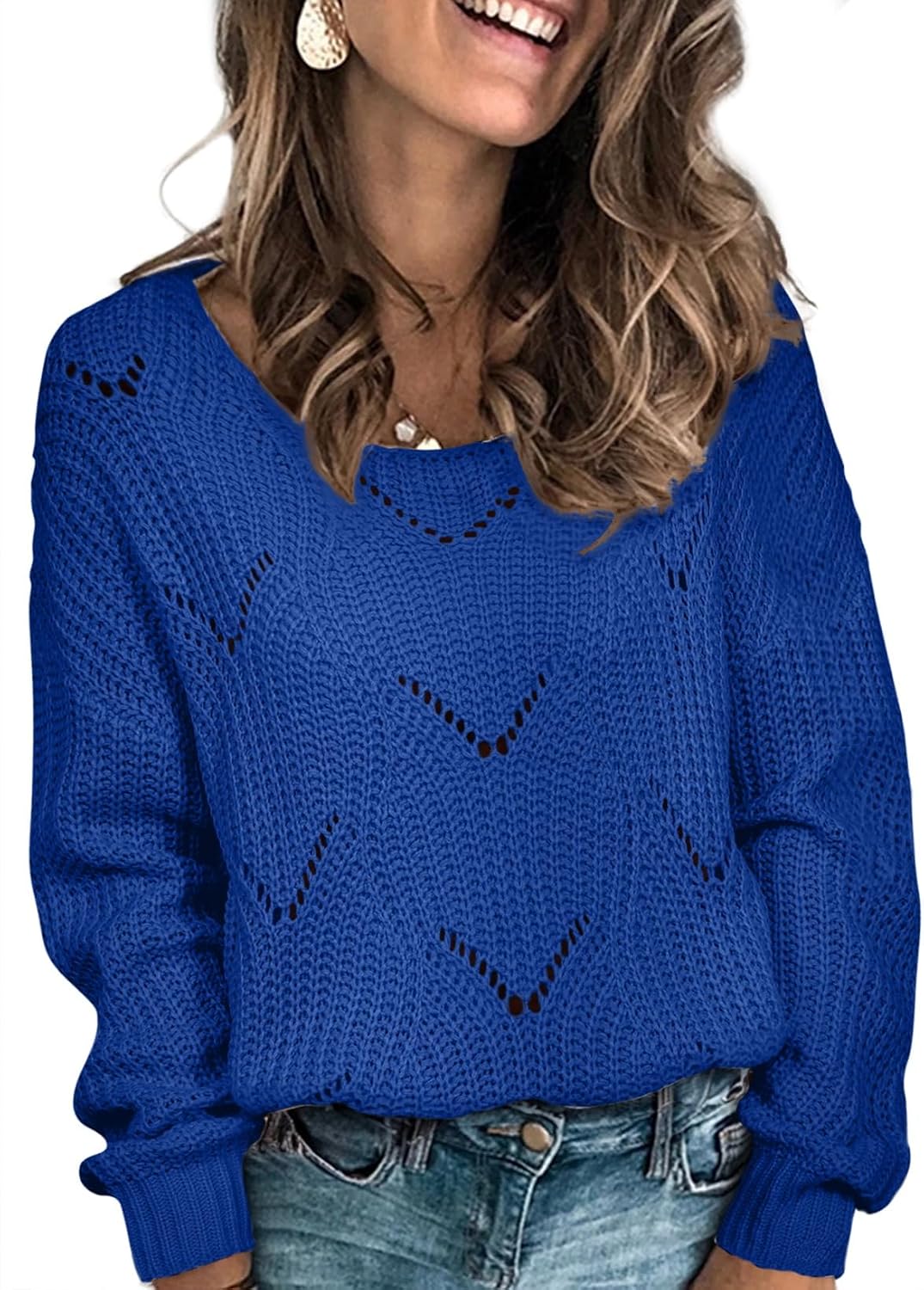 Oakley Women's Hollow Knit Sweater – Convertible Neckline, Full-Length Sleeves & Relaxed Silhouette