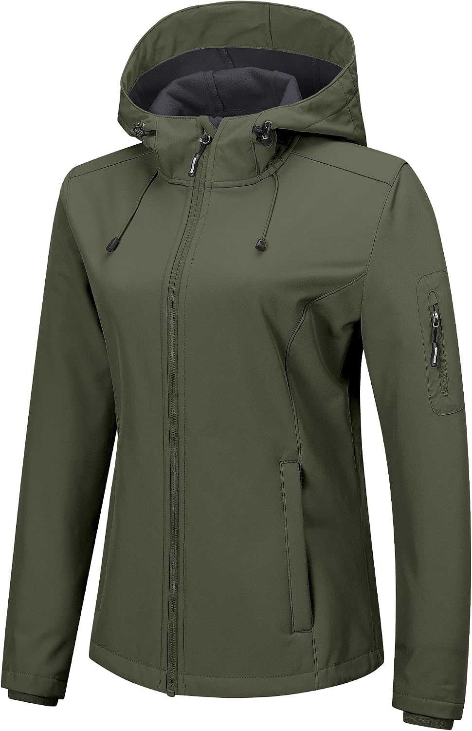 Lennox Women's Softshell Jacket – Fleece-Lined Interior, With Hood, Windproof & 5 Handy Pockets