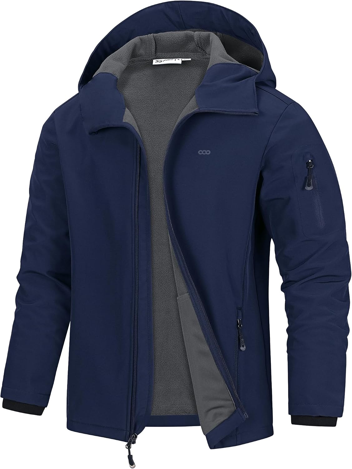 Nash Men's Softshell Jacket – With Hood, Fleece-Lined Interior, Waterproof & 5 Utility Handy Pockets